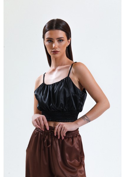 Gipeli Baskılı Saten Bluz | BLZ34223