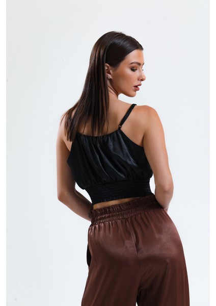 Gipeli Baskılı Saten Bluz | BLZ34223