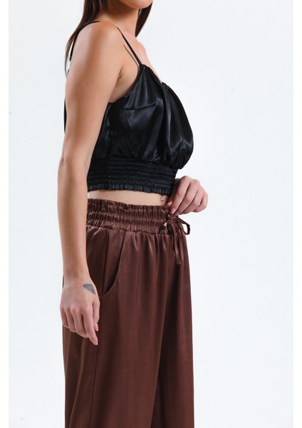 Gipeli Baskılı Saten Bluz | BLZ34223