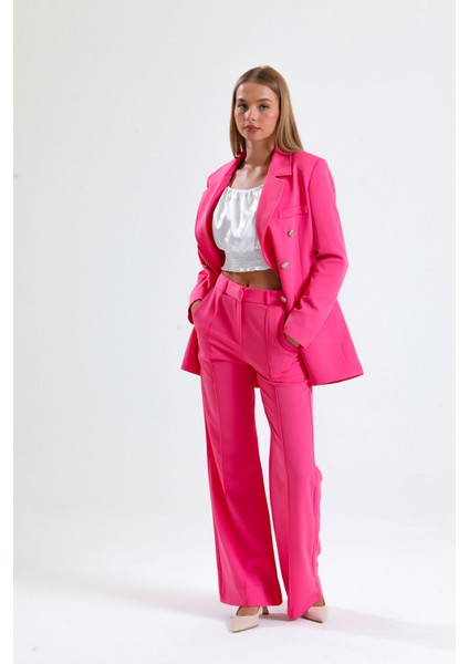 Süs Dikişli Hürrem Kumaş Bol Paça Pantolon | PNT34239 Pembe fiyatları