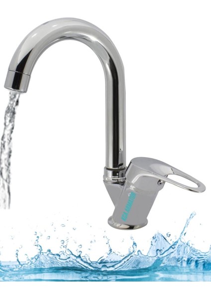 Baston Borulu Banyo Lavabo Bataryası Musluğu Çift Su Girişli