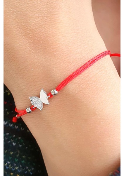 Ipek Makromeli Zirkon Taşlı Kelebek Figürlü 925AYAR Gümüş Ayarlanabilir Şans Bilekligi fiyatları