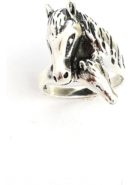 At Figürlü 925AYAR Gümüş Tasarım Yüzük modelleri