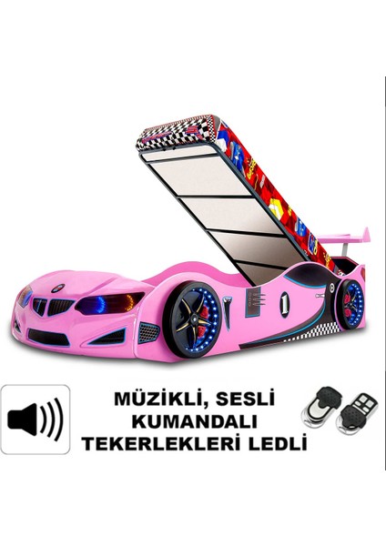 Gt1 - Bazalı - Bmw - Bazalı Arabalı Yatak, Pembe