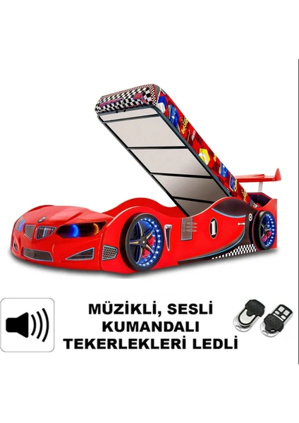 Gt1 - Bazalı - Bmw - Arabalı Yatak, Kırmızı