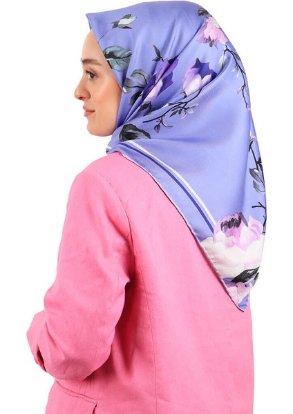 Lila Floral Twill Ipek Eşarp fiyatları