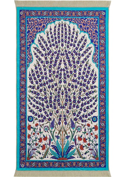 Turkuaz Bambu Halı Seccade