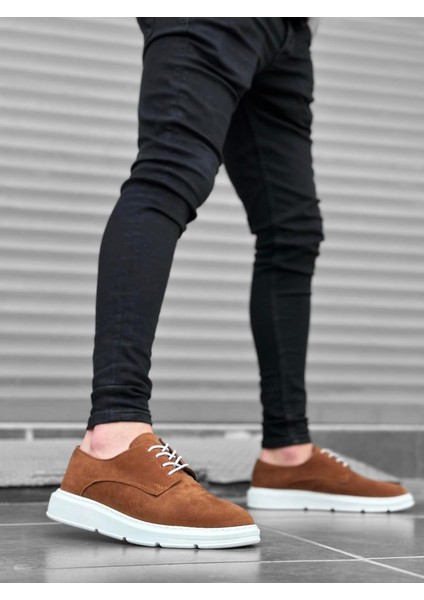 BA0003 Bağcıklı Süet Klasik Taba Beyaz Yüksek Taban Casual Erkek Ayakkabı indirimleri