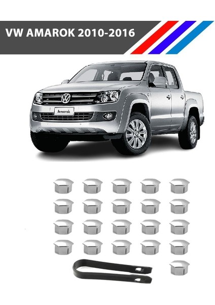 - Vw Amarok Bijon Civata Kapağı Krom Renk 21 Parçalı Set 17MM 2010-2016