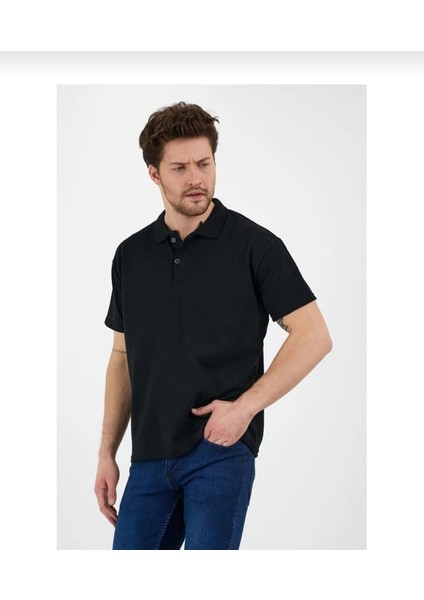 Lacivert %100 Pamuk Slim Fit Polo Yaka T-Shirt
