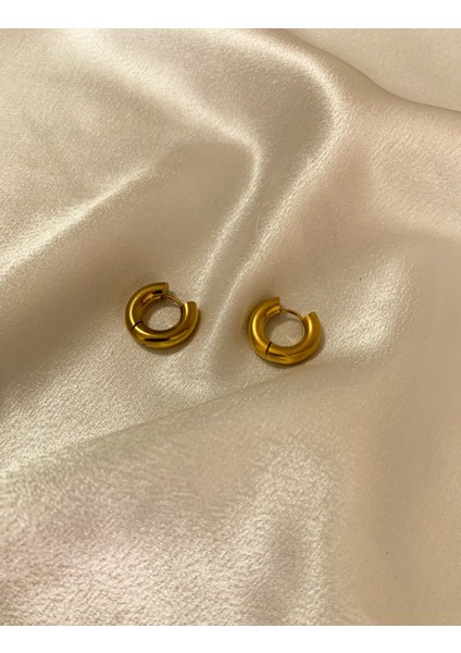 Gold Çelik Halka Küpe