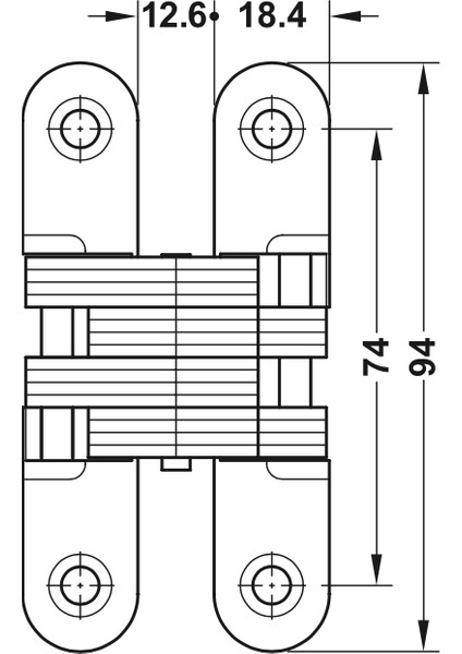 Cmh 45 Gizli Kapı Menteşesi - Inox Renkli