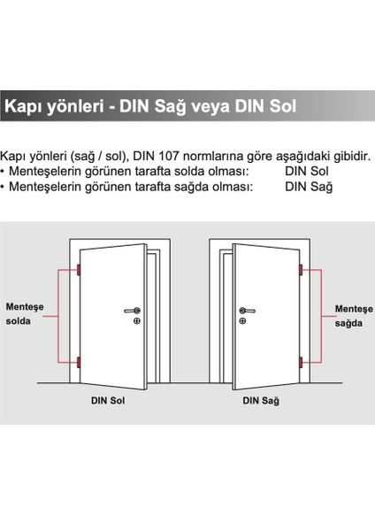 Kapı Menteşesi 304 Kalite Paslanmaz Çelik - Inox Sol modelleri