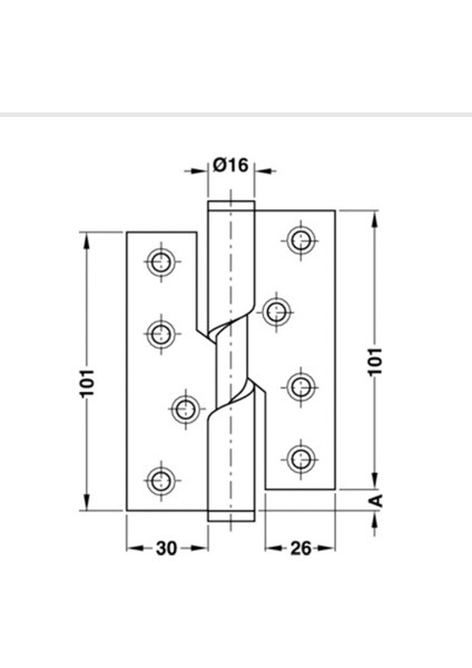 Yükselen Kapı Menteşesi 304 Kalite Paslanmaz Çelik - Inox Renkli Sağ fiyatları