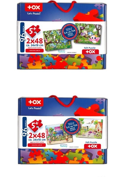 LISINYA247 4 Set - 96 Parça  Baykuş ve Oyun Parkı 5+ Keçe Yapboz - 5 Yaş Puzzle