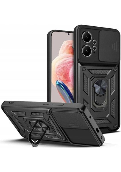 Xiaomi Redmi Note 12 4g Kılıf Yüzüklü Sürgülü Kamera Korumalı Pars modelleri