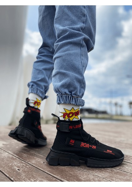 Erkek ZR-X700 Tarz Siyah Kırmızı Renk Spor Ayakkabı indirimleri