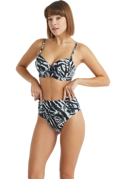 Siyah - Beyaz Kadın Bikini Alt 102094890