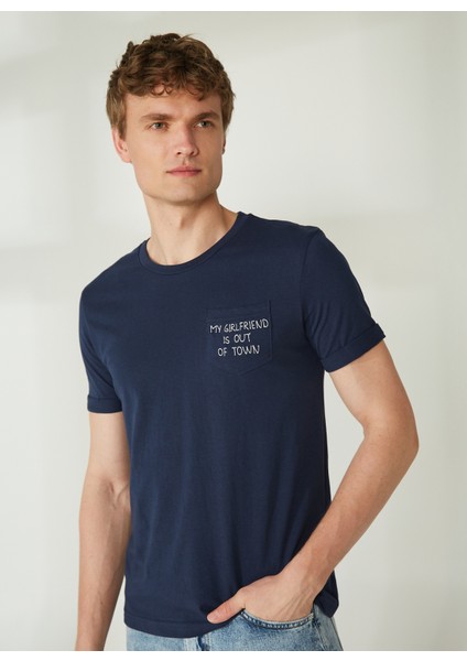 Bisiklet Yaka Mavi Erkek T-Shirt FM23S16TGBLUE modelleri