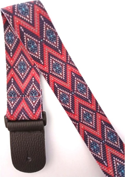Rj200-B13 Gitar Askısı Deluxe Teal Guitar Strap Deri Başlıklı