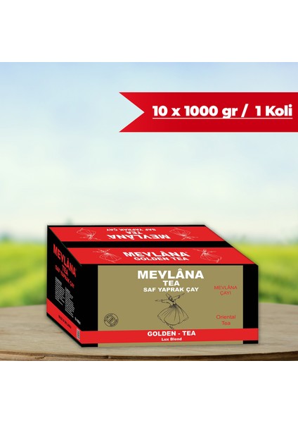 Mevlana Çay Saf Yaprak Çay Golden Tea 1000 gr 10 Adet × 1 Koli