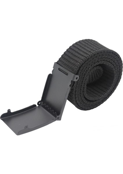 Taktikal Siyah Renk Büyükbeden 135CM Unisex Erkek Kadın Bay Bayan Genç Için Siyah Tokalı Pamuklu Dokuma Kanvas Spor Kot Bez Kemer fiyatları