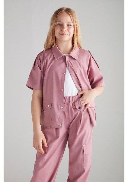 Kız Çocuk Kargo Takım (Poliviskon) - Pudra Pembe fiyatları