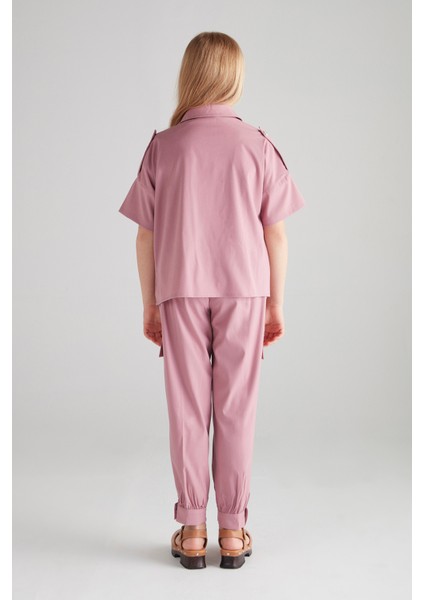 Kız Çocuk Kargo Takım (Poliviskon) - Pudra Pembe fırsatları