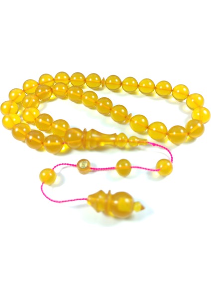 Ebu Şems Usta Işi Imzalı Mühürlü 0.6 Şeffaf Delim Sıkma Kehribar Model 2407