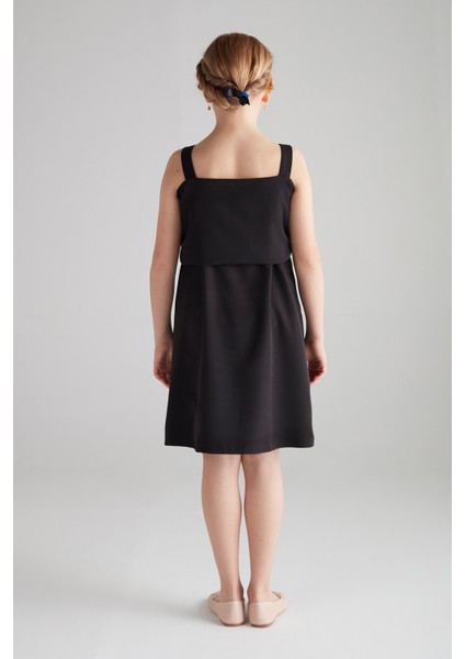 Kız Çocuk Fiyonk Elbise (Double) - Siyah fırsatları