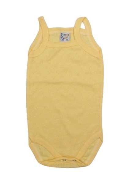 Bebek Jakarlı Atlet Zarf Yaka 2li Body Zıbın Tulum Çıt Çıtlı Body -Beyaz-Sarı modelleri