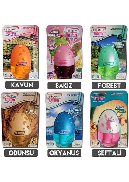 Kavanoz Koku E Jolly Oda Kokusu 6 Adet Karma