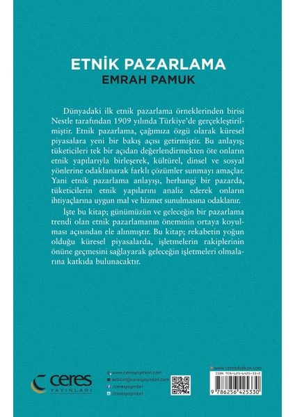 Etnik Pazarlama Emrah Pamuk 9786256425330 - Emrah Pamuk