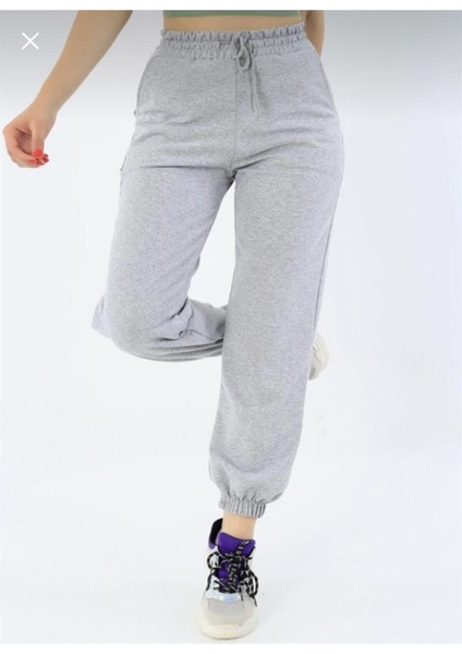Lion Company Kadın Gri Paçası Lastikli Eşofman ESF01