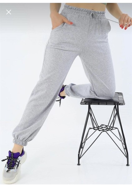 Lion Company Kadın Gri Paçası Lastikli Eşofman ESF01 modelleri