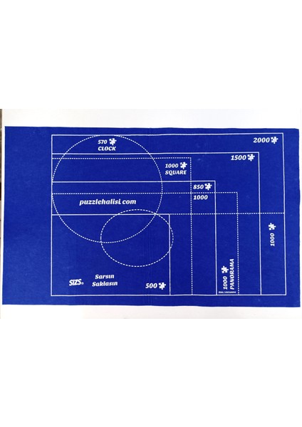 Puzzle Halısı Mavi 2000LIK