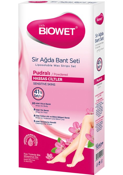 Lady Biowet Sir Ağda Bant Seti 41'li - Pudralı