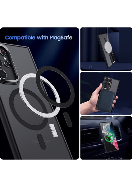 Galaxy S23 Ultra Kılıf Mat Magsafe Wireless Şarj Destekli Hassas Butonlu Soft Kenarlı Buzlu Çerçeveli Darbe Korumalı indirimleri