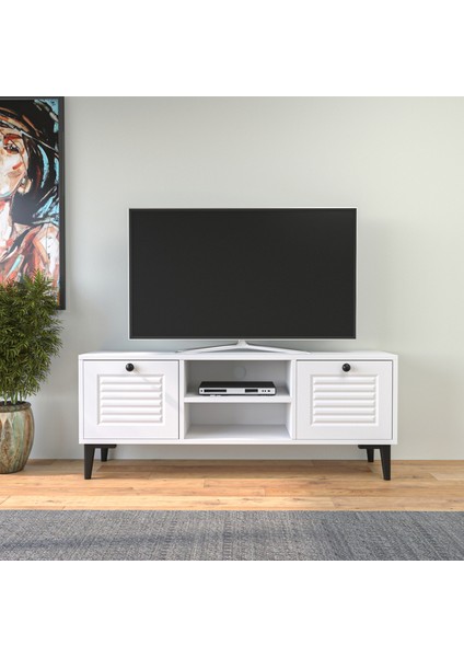 Tv Ünitesi Panjur Kapaklı Mat Beyaz PTV_1200