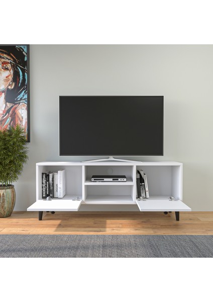 Tv Ünitesi Panjur Kapaklı Mat Beyaz PTV_1200