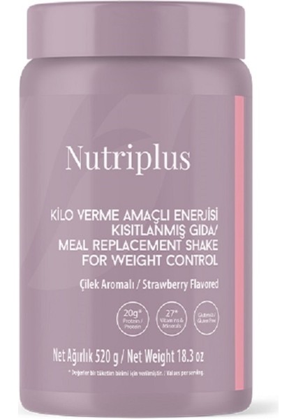 Farmasi Nutrıplus Shake Çilek Aromalı 520 gr