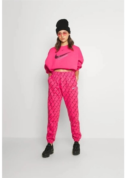 Oversized Joggers In Swoosh Print Kadın Eşofman Altı 45.09-62 Fo
