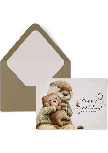 Kartpostal - Tebrik Kartı & Zarf Happy Birthday Doğumgünü Iyi Ki Doğdun