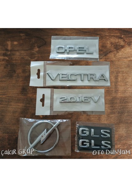 Opel 1996-97-98-99-2000-2001 Vectra 1.6 16 V Gls Yazı (2ADET) Arka Bagaj Arması Takım--Vectra B Uyumlu