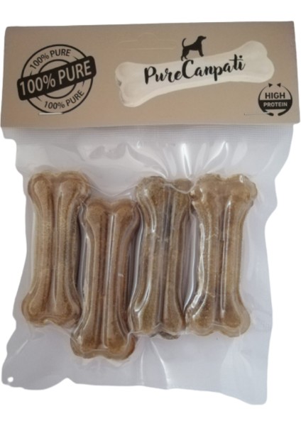 Doğal Köpek Pres Kemiği Natural 4 Adet 7cm Küçük Irk ve Yavru Köpekler Için 20-25 gr