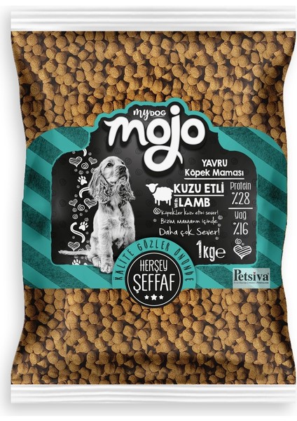 Mydog Mojo Black Kuzu Etli Yavru Köpek Maması 1 kg