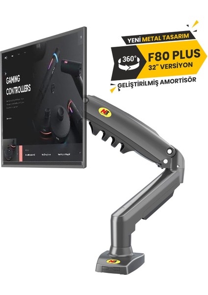 Nb F80 Plus 17-32" Profosyonel&gamer 2023V2 Limited Edition Monitör Askısı modelleri