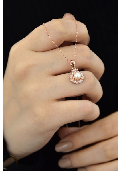 925 Ayar Gümüş Taşlı Inci Kolye modelleri