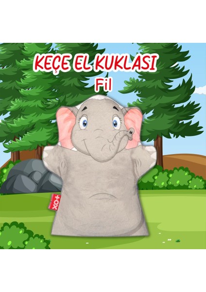 LISINYA247 Fil Vahşi Hayvanlar Keçe El Kukla