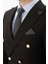 Slim Fit Duz Kruvaze Takım Elbıse Siyah 2